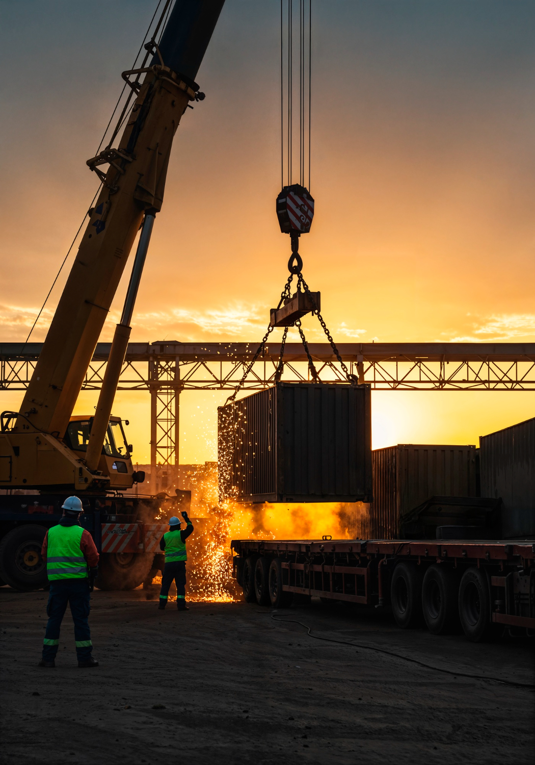 Construction shipping services provided by USL for job site delivery